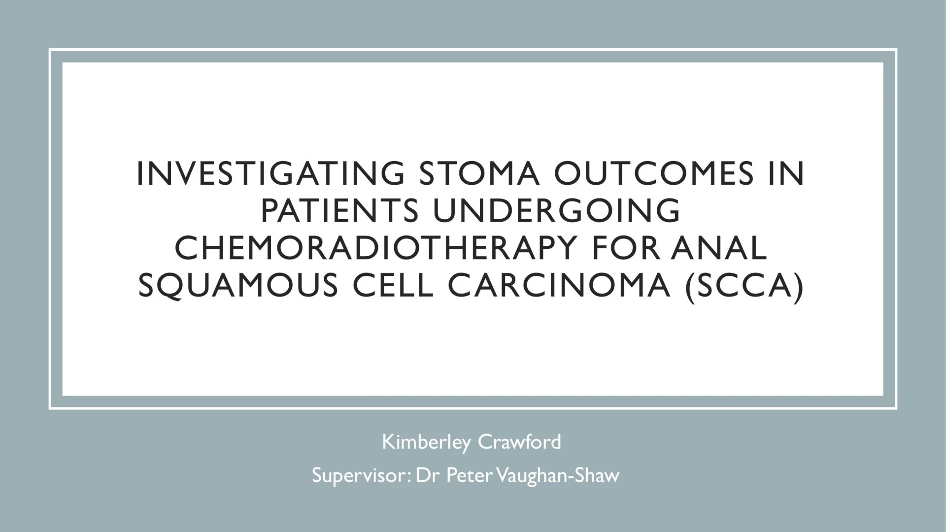 Slide 1: Kimberley Crawford. A full description follows.