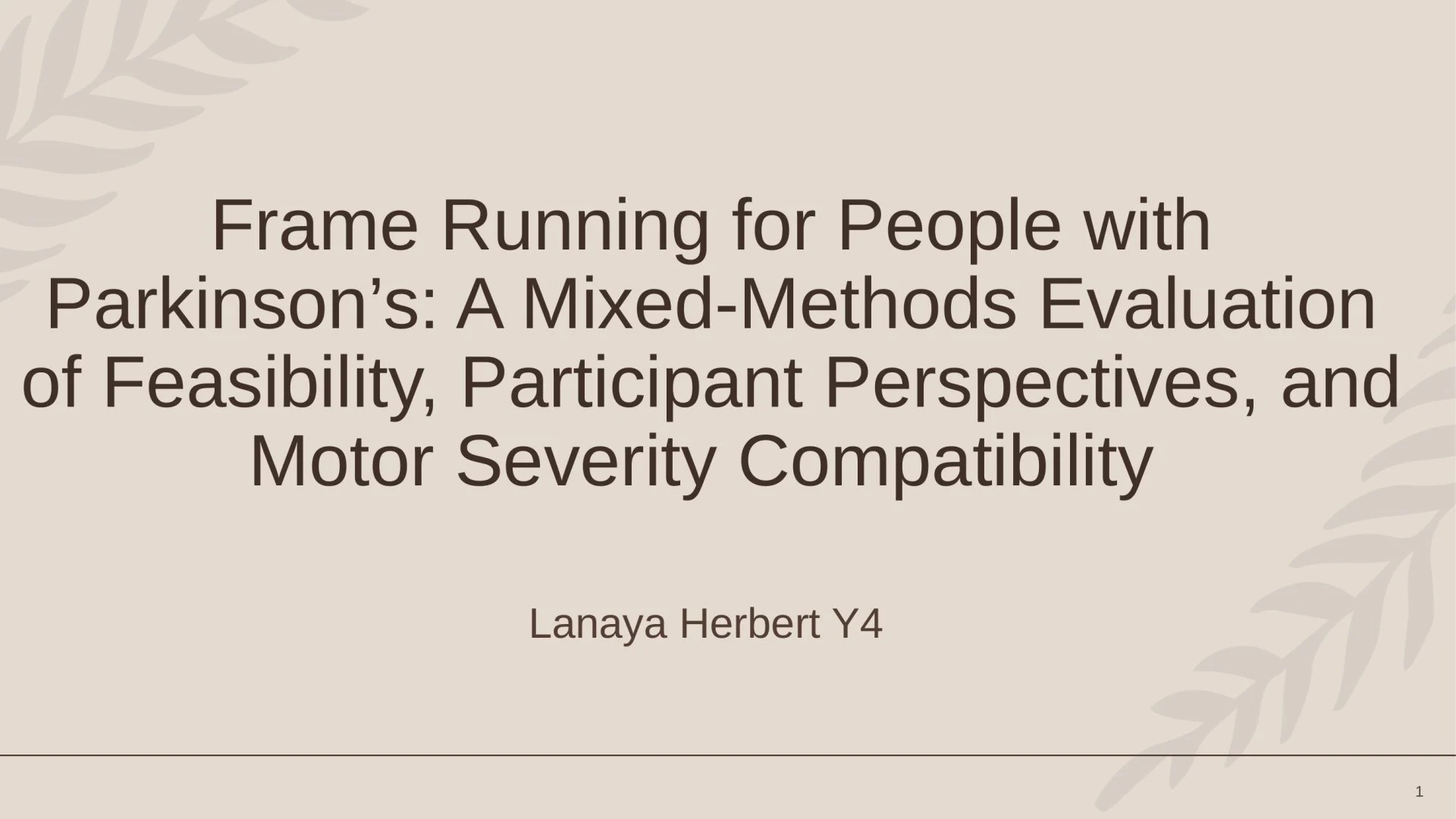 Slide 1: 1. A full description follows.