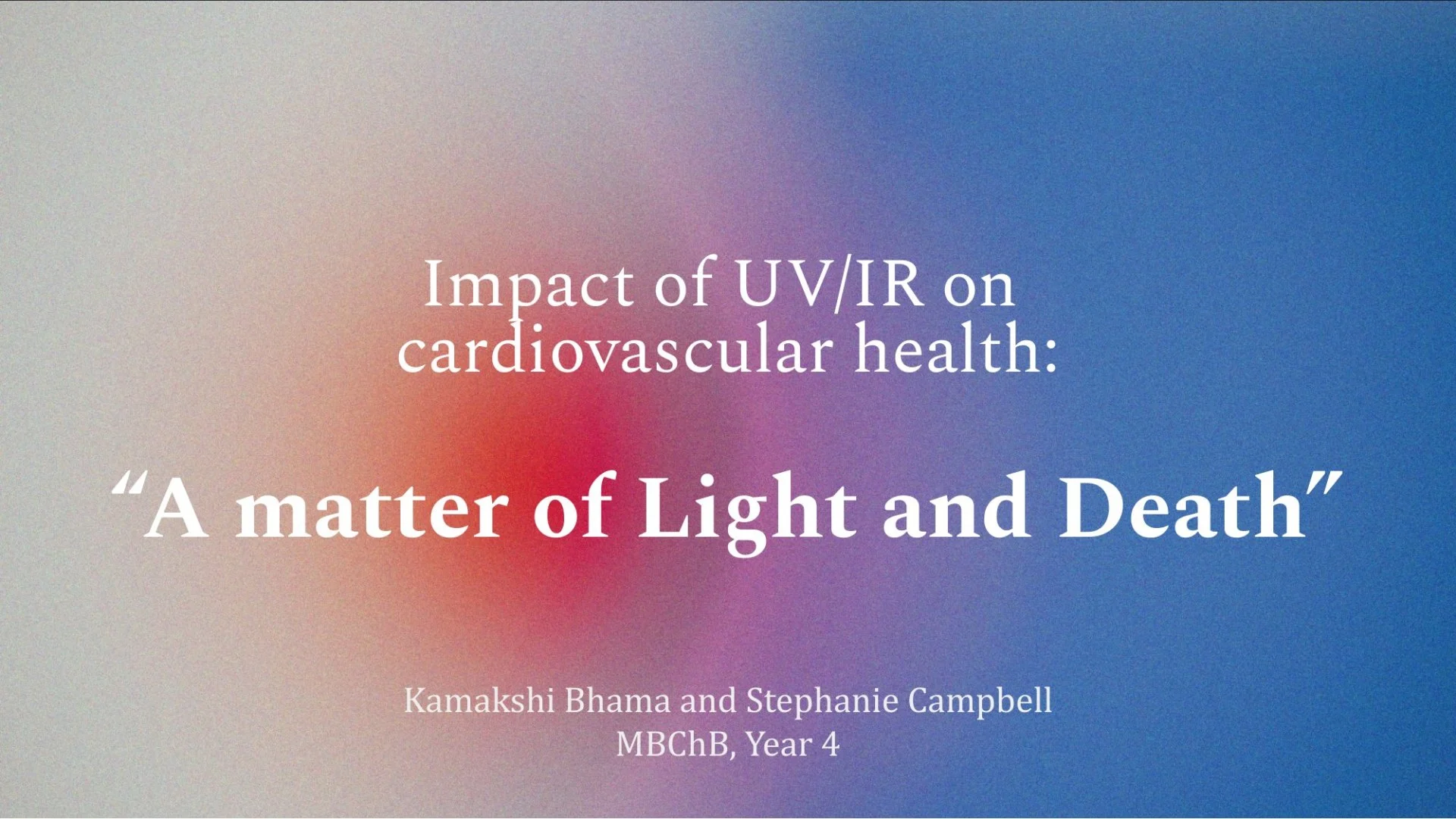 Slide 1: Impact of UV/IR on. A full description follows.