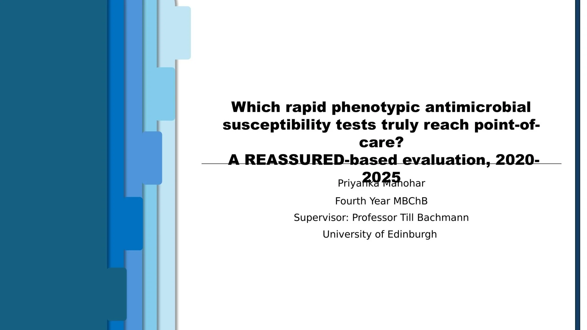 Slide 1: Which rapid phenotypic antimicrobial susceptibility tests truly reach point-of-care?. A full description follows.