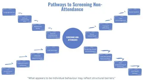 Representative slide from A Critical Assessment of the Barriers to Mammogram Screening Uptake in the UK