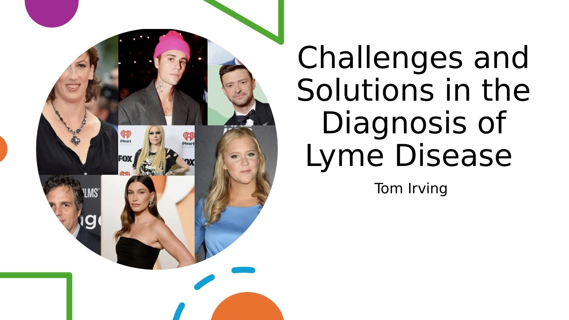 Slide 1: Challenges and Solutions in the Diagnosis of Lyme Disease. A full description follows.
