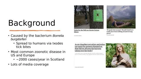 Representative slide from Challenges and Solutions in the Diagnosis of Lyme Disease