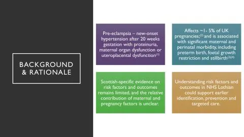 Representative slide from Understanding Risk Factors and Outcomes of Pre-eclampsia in NHS Lothian