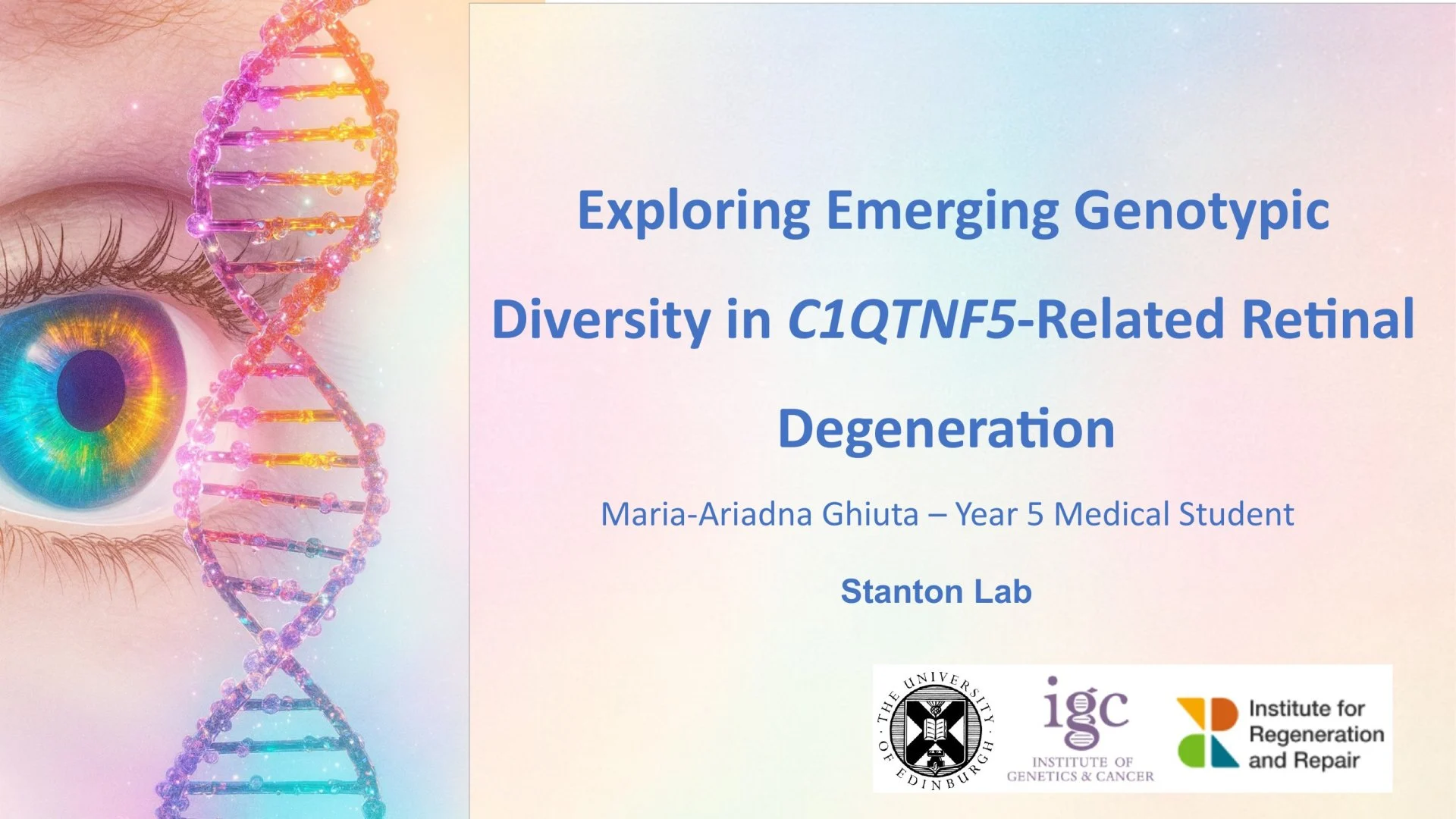 Slide 1: Stanton Lab. A full description follows.