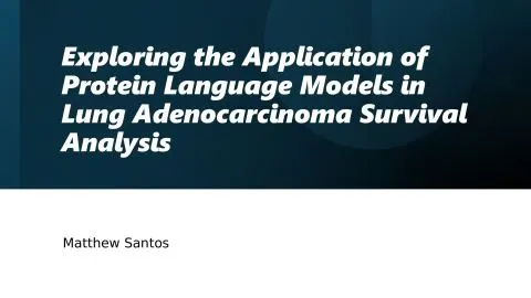 Representative slide from Exploring the Application of Protein Language Models in Lung Adenocarcinoma Survival Analysis